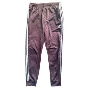Adidas Jogging Pants Maroon Red Size Large Parley Ocean Plastic Activewear